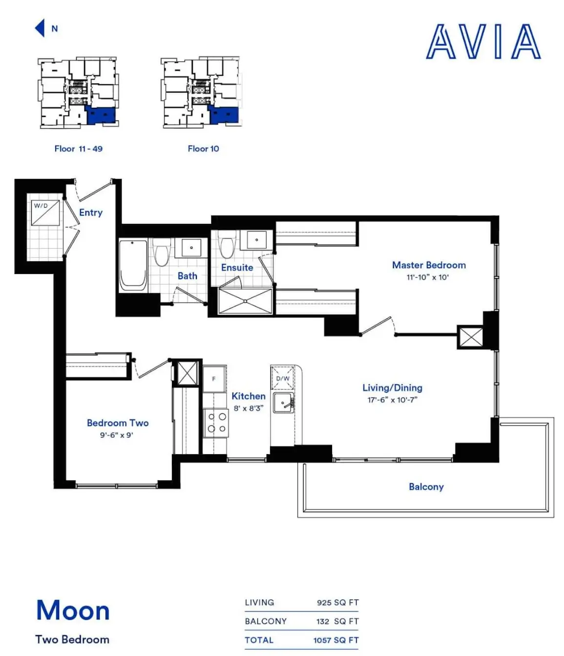 Avia Condos Parkside village Floor Plan