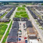 Wallaceton Urban Townhomes Townhouses Drone View