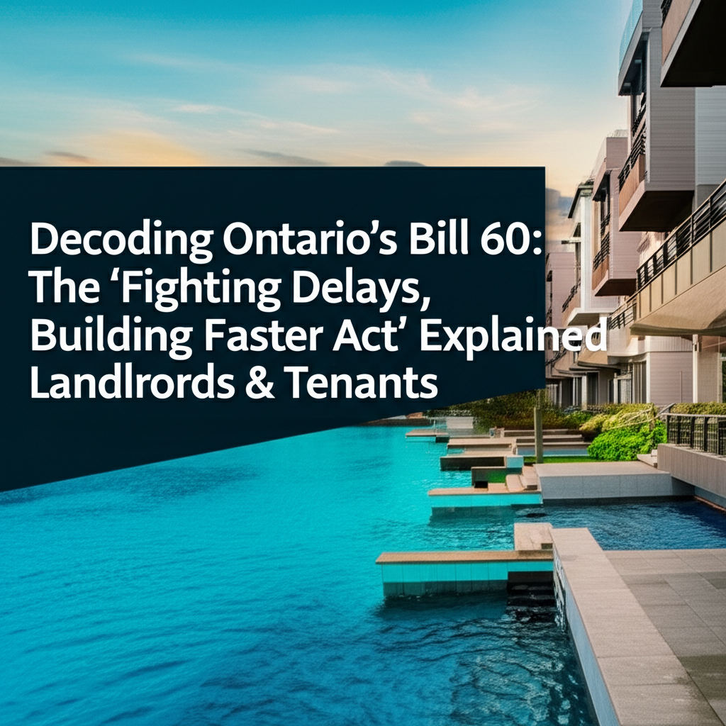 Decoding Ontario’s Bill 60: The ‘Fighting Delays, Building Faster Act’ Explained for Landlords & Tenants