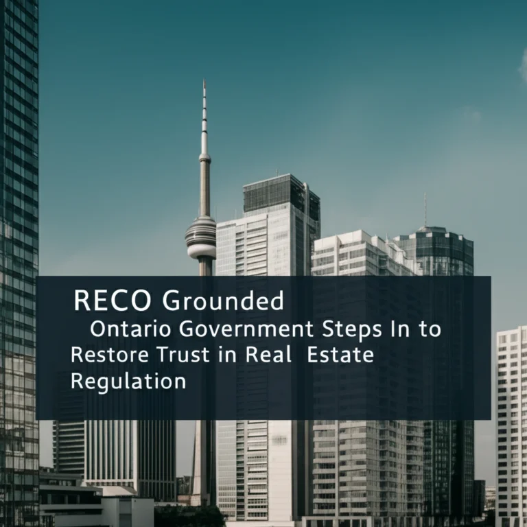 Ontario Government Takes Control of RECO: A New Era for Real Estate Regulation in the Province