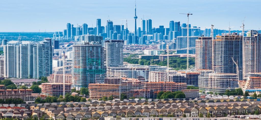 Modern urban condominiums in the Greater Toronto Area